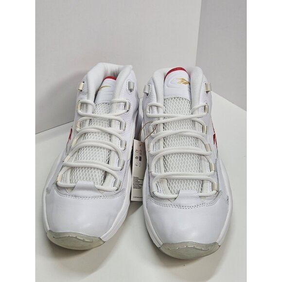 Reebok‎ Question Mid Unisex Shoes White/Vector Red Size Men\'s 10.5 Women\'s 12 main image 12